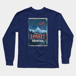 Discover the Lonely Mountain - Vintage Travel Poster - Fantasy Long Sleeve T-Shirt